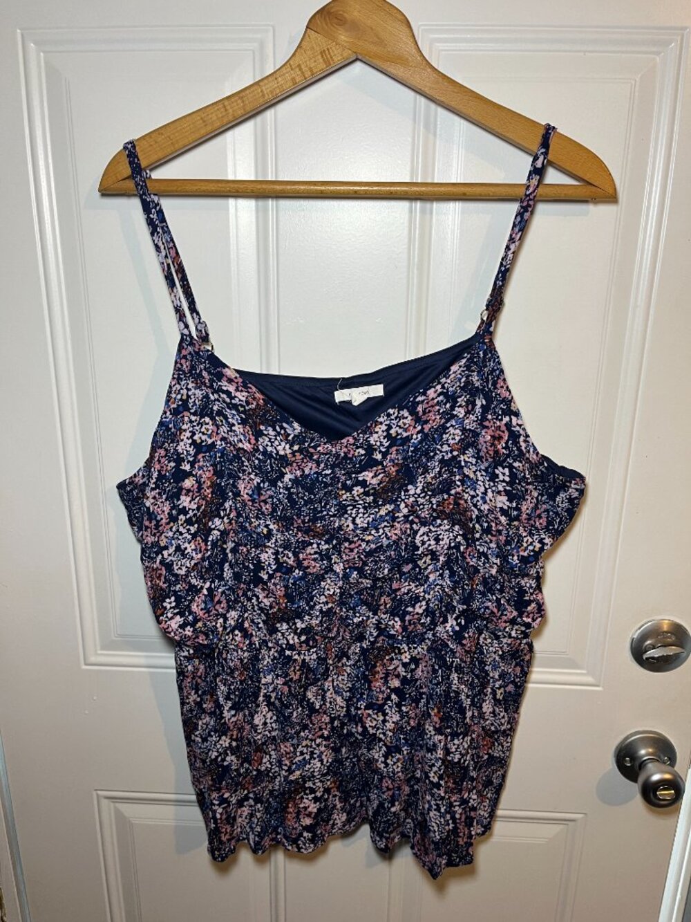 Maurices Blue Floral Flowy Tank 2X
